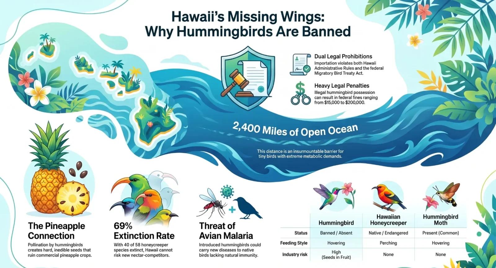 No Hummingbirds in Hawaii