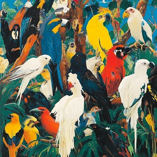 Hummingbirds and other birds