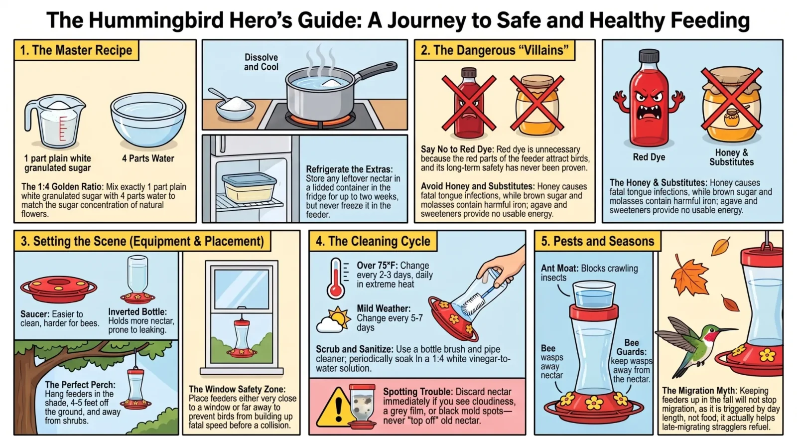 How to prepare hummingbird nectar