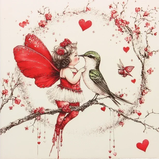 hummingbird and cupid
