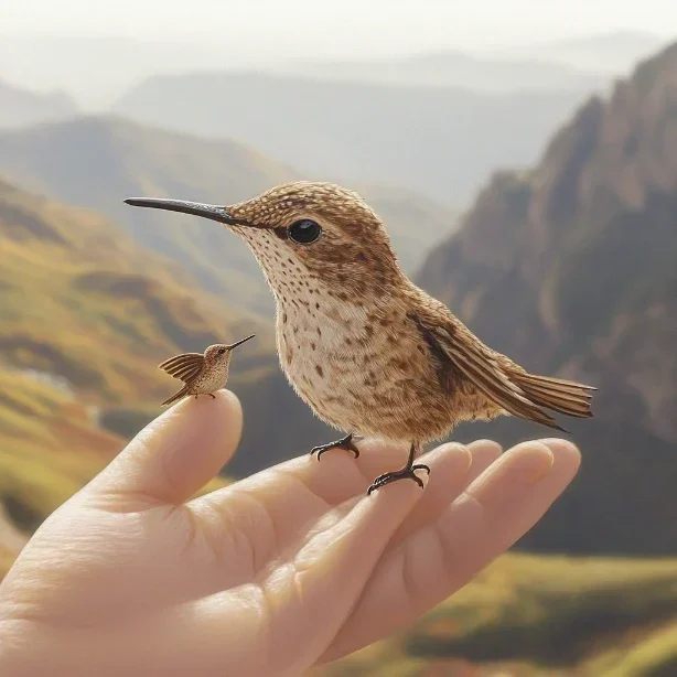 Hummingbird large and tiny