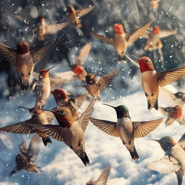 hummingbird flock