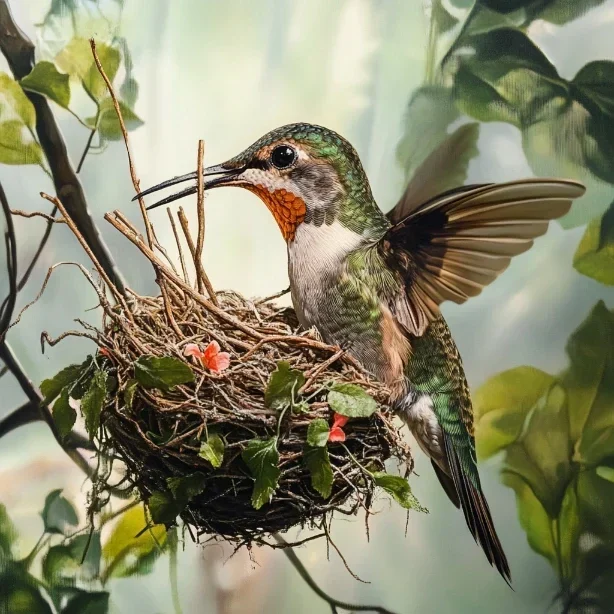 hummingbird nest
